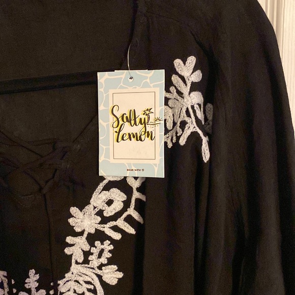 COPY - Salty lemon black boho top - Picture 3 of 4